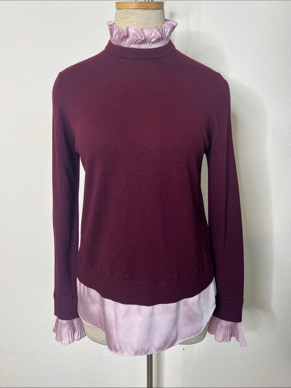 Ted Baker London Kaarina Mixed Media Layered Sweater